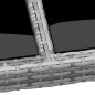 vidaXL Mesa jardín vidrio templado ratán sintético gris 150x90x75 cm vidaXL Mesa jardín vidrio templado ratán sintético gris 150x90x75 cm