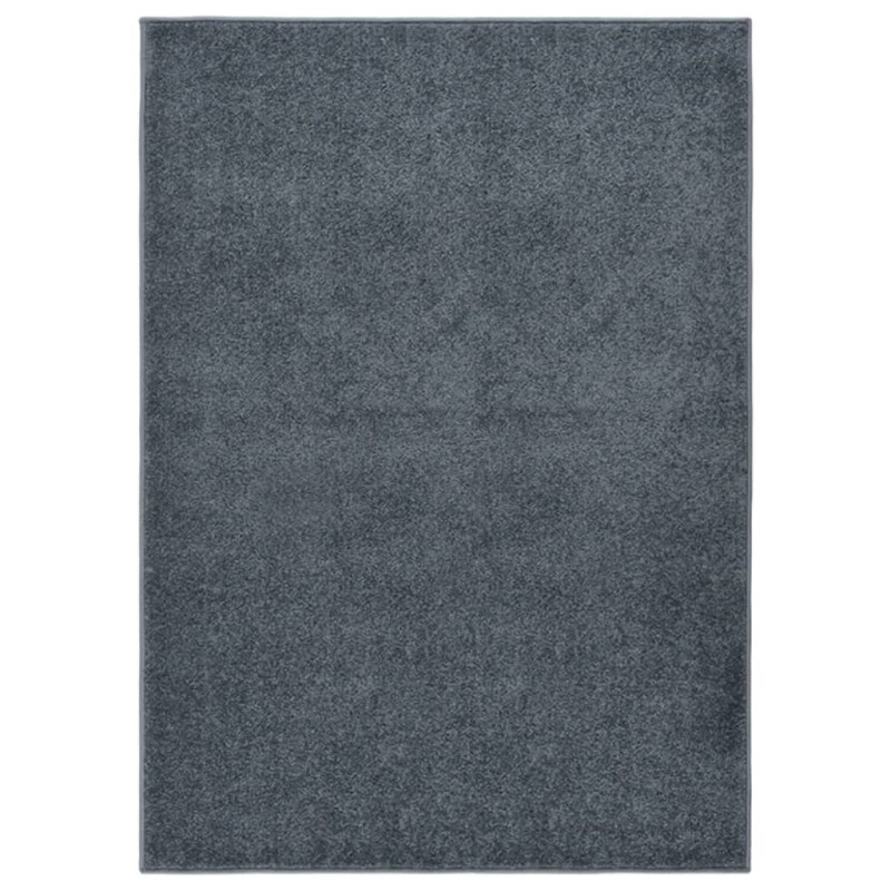 vidaXL Alfombra de pelo corto gris antracita 140x200 cm vidaXL Alfombra de pelo corto gris antracita 140x200 cm