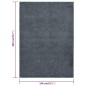vidaXL Alfombra de pelo corto gris antracita 140x200 cm vidaXL Alfombra de pelo corto gris antracita 140x200 cm