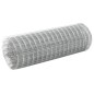 vidaXL Malla de alambre de acero galvanizado plateada 25x0,5 m
