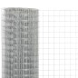 vidaXL Malla de alambre de acero galvanizado plateada 25x0,5 m