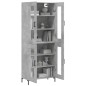 vidaXL Aparador alto madera contrachapada gris hormigón 69,5x34x180 cm vidaXL Aparador alto madera contrachapada gris hormigón 69,5x34x180 cm
