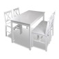 vidaXL Juego de muebles de comedor 5 piezas blanco vidaXL Juego de muebles de comedor 5 piezas blanco