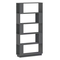 vidaXL Estantería/divisor de espacios madera pino gris 80x25x163,5 cm
