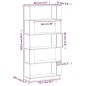 vidaXL Estantería/divisor de espacios madera pino gris 80x25x163,5 cm