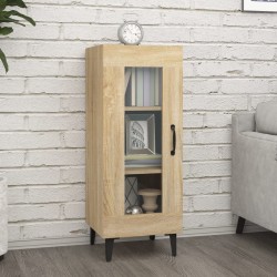 vidaXL Aparador madera contrachapada color roble Sonoma 34,5x34x90 cm