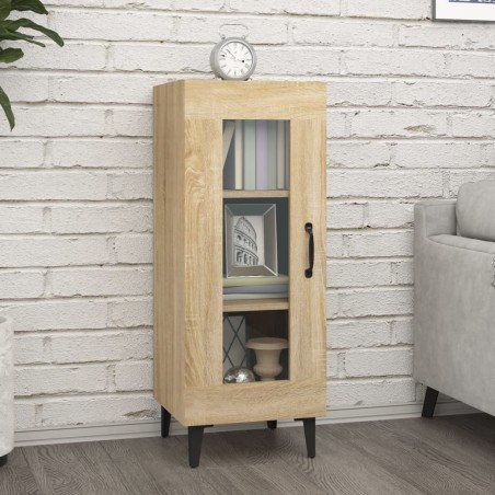 vidaXL Aparador madera contrachapada color roble Sonoma 34,5x34x90 cm
