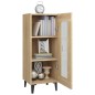 vidaXL Aparador madera contrachapada color roble Sonoma 34,5x34x90 cm vidaXL Aparador madera contrachapada color roble Sonoma 34,5x34x90 cm