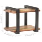 vidaXL Mesita de noche de madera maciza reciclada 50x40x40 cm