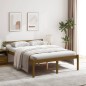 vidaXL Cama personas mayores madera maciza pino marrón miel 140x200 cm vidaXL Cama personas mayores madera maciza pino marrón miel 140x200 cm