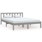 vidaXL Estructura de cama madera maciza de pino gris 150x200 cm vidaXL Estructura de cama madera maciza de pino gris 150x200 cm