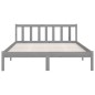 vidaXL Estructura de cama madera maciza de pino gris 150x200 cm vidaXL Estructura de cama madera maciza de pino gris 150x200 cm