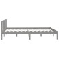 vidaXL Estructura de cama madera maciza de pino gris 150x200 cm vidaXL Estructura de cama madera maciza de pino gris 150x200 cm