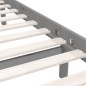 vidaXL Estructura de cama madera maciza de pino gris 150x200 cm vidaXL Estructura de cama madera maciza de pino gris 150x200 cm