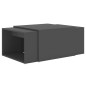 vidaXL Set mesa de centro apilable 3 pzs contrachapada gris 60x60x38cm