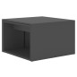 vidaXL Set mesa de centro apilable 3 pzs contrachapada gris 60x60x38cm
