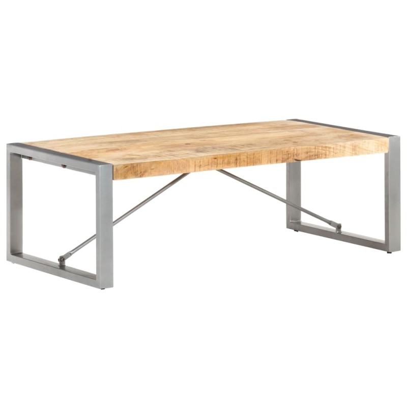 vidaXL Mesa de centro madera de mango rugosa 120x60x40 cm vidaXL Mesa de centro madera de mango rugosa 120x60x40 cm