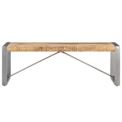 vidaXL Mesa de centro madera de mango rugosa 120x60x40 cm