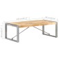 vidaXL Mesa de centro madera de mango rugosa 120x60x40 cm vidaXL Mesa de centro madera de mango rugosa 120x60x40 cm