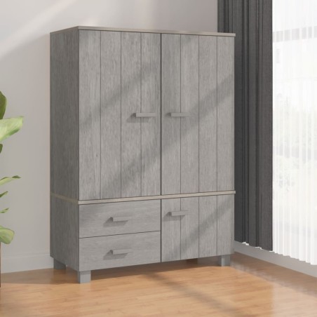 vidaXL Armario HAMAR madera maciza de pino gris claro 99x45x137 cm