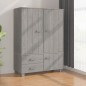 vidaXL Armario HAMAR madera maciza de pino gris claro 99x45x137 cm vidaXL Armario HAMAR madera maciza de pino gris claro 99x45x137 cm
