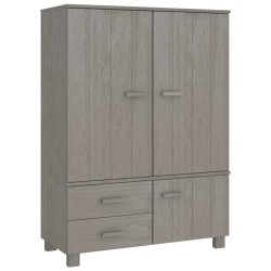 vidaXL Armario HAMAR madera maciza de pino gris claro 99x45x137 cm