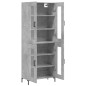 vidaXL Aparador alto madera contrachapada gris hormigón 69,5x34x180 cm vidaXL Aparador alto madera contrachapada gris hormigón 69,5x34x180 cm