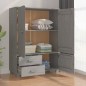 vidaXL Armario HAMAR madera maciza de pino gris claro 99x45x137 cm vidaXL Armario HAMAR madera maciza de pino gris claro 99x45x137 cm