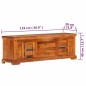 vidaXL Mueble de TV de madera maciza de acacia 119x30x40 cm vidaXL Mueble de TV de madera maciza de acacia 119x30x40 cm
