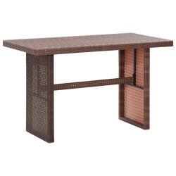 vidaXL Mesa de jardín de ratán sintético marrón 110x60x67 cm