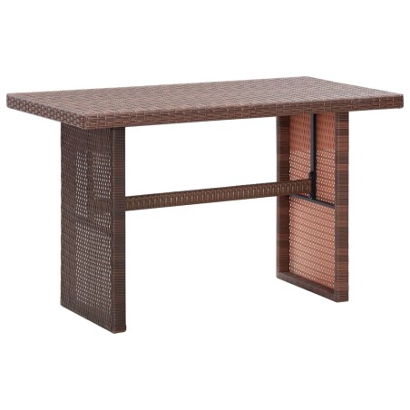 vidaXL Mesa de jardín de ratán sintético marrón 110x60x67 cm