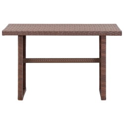 vidaXL Mesa de jardín de ratán sintético marrón 110x60x67 cm