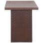 vidaXL Mesa de jardín de ratán sintético marrón 110x60x67 cm vidaXL Mesa de jardín de ratán sintético marrón 110x60x67 cm