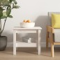 vidaXL Mesa de centro de madera maciza de pino blanco 45x45x40 cm vidaXL Mesa de centro de madera maciza de pino blanco 45x45x40 cm