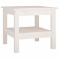 vidaXL Mesa de centro de madera maciza de pino blanco 45x45x40 cm vidaXL Mesa de centro de madera maciza de pino blanco 45x45x40 cm