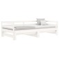 vidaXL Sofá cama extraíble madera maciza de pino blanco 2x(90x190) cm