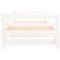 vidaXL Sofá cama extraíble madera maciza de pino blanco 2x(90x190) cm