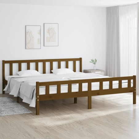 vidaXL Estructura cama madera maciza Super King marrón miel 180x200 cm