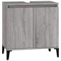 vidaXL Armario de lavabo madera contrachapada gris Sonoma 58x33x60 cm vidaXL Armario de lavabo madera contrachapada gris Sonoma 58x33x60 cm