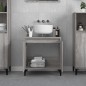 vidaXL Armario de lavabo madera contrachapada gris Sonoma 58x33x60 cm vidaXL Armario de lavabo madera contrachapada gris Sonoma 58x33x60 cm