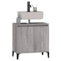vidaXL Armario de lavabo madera contrachapada gris Sonoma 58x33x60 cm vidaXL Armario de lavabo madera contrachapada gris Sonoma 58x33x60 cm