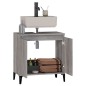 vidaXL Armario de lavabo madera contrachapada gris Sonoma 58x33x60 cm vidaXL Armario de lavabo madera contrachapada gris Sonoma 58x33x60 cm