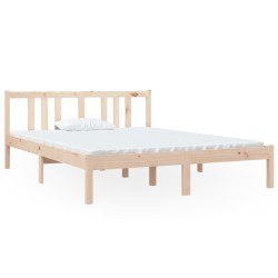 vidaXL Estructura de cama de madera maciza 140x190 cm