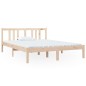 vidaXL Estructura de cama de madera maciza 140x190 cm