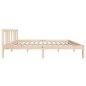 vidaXL Estructura de cama de madera maciza 140x190 cm