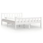 vidaXL Estructura de cama madera maciza blanca 135x190 cm vidaXL Estructura de cama madera maciza blanca 135x190 cm