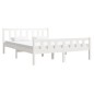 vidaXL Estructura de cama madera maciza blanca 135x190 cm vidaXL Estructura de cama madera maciza blanca 135x190 cm