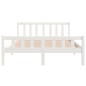 vidaXL Estructura de cama madera maciza blanca 135x190 cm vidaXL Estructura de cama madera maciza blanca 135x190 cm