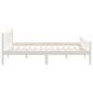 vidaXL Estructura de cama madera maciza blanca 135x190 cm vidaXL Estructura de cama madera maciza blanca 135x190 cm