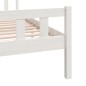 vidaXL Estructura de cama madera maciza blanca 135x190 cm vidaXL Estructura de cama madera maciza blanca 135x190 cm